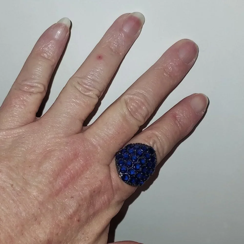 BLUE SPINEL RING - Picture 2 of 3